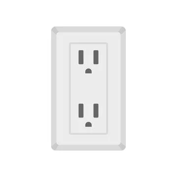 Double type B power socket icon flat isolated vector イラスト素材