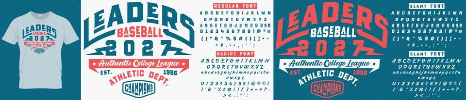 Double Vector Font Geometric Title Lettering Alphabet Stock Illustration