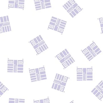 Double vending machine glyph vector seamless pattern Stock Illustration