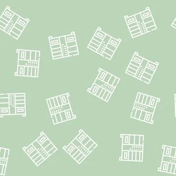 Double vending machine line vector seamless pattern Stockillustratie