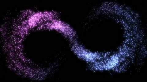 Double Vortex Pink Blue 動画素材 133000195