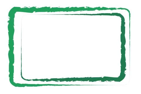 Double wall rectangle frame in two green color shades. Stock Illustration