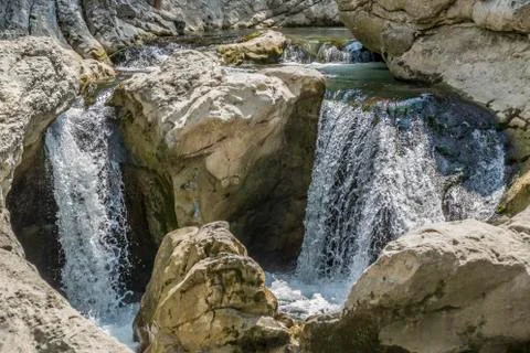 Double waterfall Stock Photos