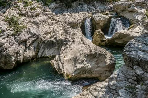 Double waterfall Foto stock