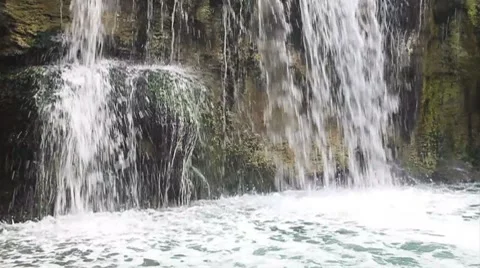 Double Waterfall In Slowmotion Stock Footage 8523798