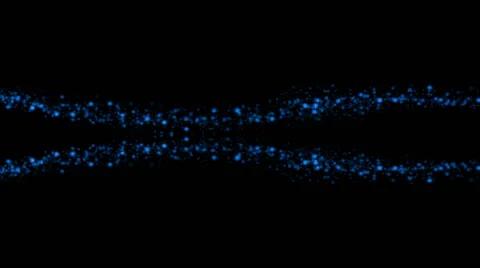 Double wave of blue glowing orbs and particles  (FULL HD) 스톡 동영상 57400375