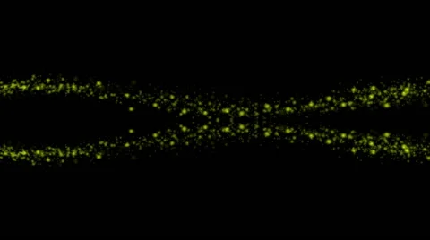 Double wave of green glowing orbs and particles  (FULL HD) Video stock 57400333