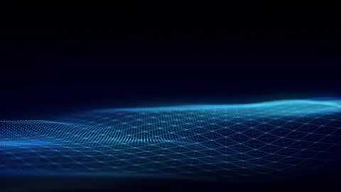 Double wave of particles and lines. Abstract background with a dynamic wave. Stock Footage 275209369