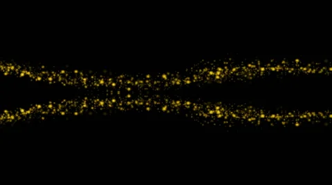 Double wave of yellow glowing orbs and particles  (FULL HD) Stock-Footage 57401709