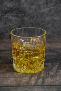 Double of whiskey on the rocks Stock Photos