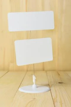 Double white label Stock Photos