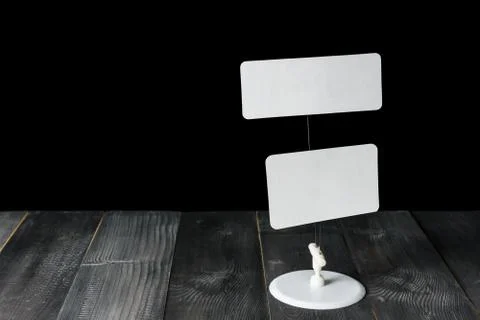 Double white label Stock Photos