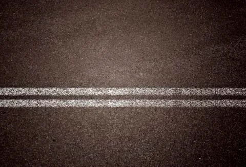 Double white  lines Stock Photos