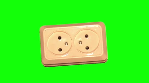 Double white socket, top shot 02 Stock Footage 48617876