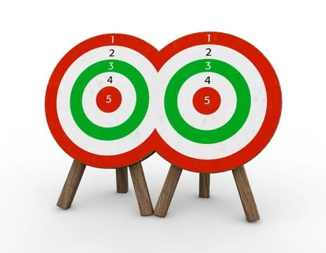 Double wood target. two target Stock Illustration