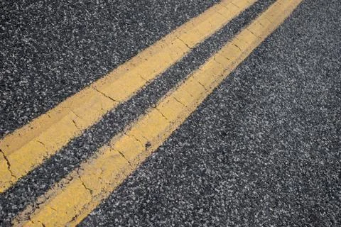 Double Yellow Line Stock Photos