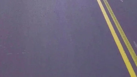 Double yellow lines Stock Footage 69153296