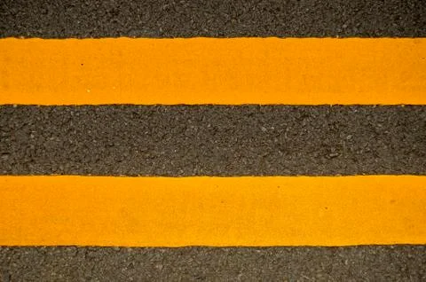 Double yellow lines Foto stock