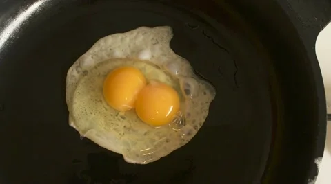 Double Yolk Egg Stock Footage 64861960