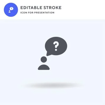 Doubt icon vector, filled flat sign, solid pictogram isolated on white, logo  Stock Illustration