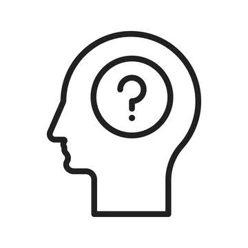 Doubt icon vector image. Stock Illustration