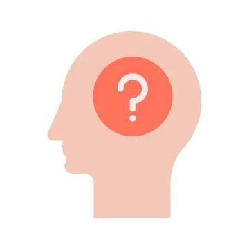 Doubt icon vector image. Stock Illustration