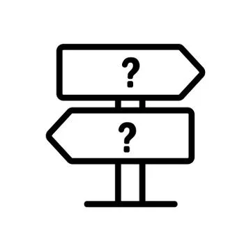 Doubt the icon vector. Isolated contour symbol illustration Stock Illustration