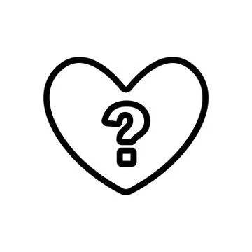 Doubt the icon vector. Isolated contour symbol illustration Stock Illustration