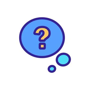 Doubt the icon vector. Isolated contour symbol illustration Stock Illustration