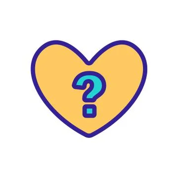 Doubt the icon vector. Isolated contour symbol illustration Stock Illustration