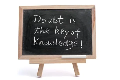Doubt is the key of knowledge Stock Photos
