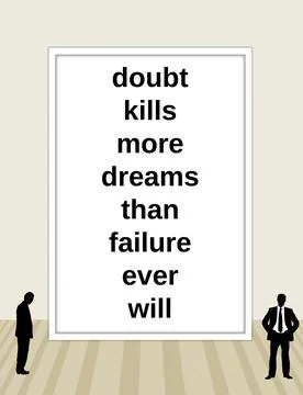 Doubt killing dreams Stock Illustration