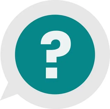 Doubt mark on text box illustration in minimal style Stock Illustration