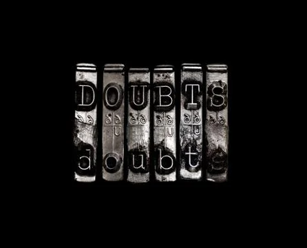 Doubt or doubts concept Stock Photos