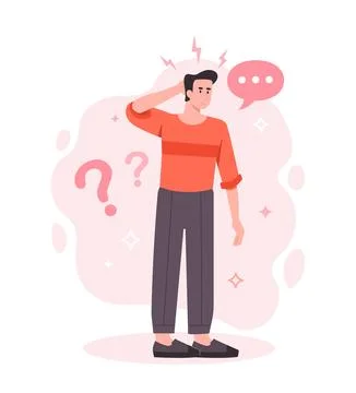 Doubt, stress, confusion Stock Illustration