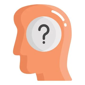 Doubt vector flat icon, school and education icon. Stock Illustration