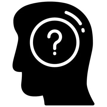 Doubt vector icon, school and education icon. Stock Illustration