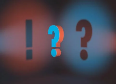 Doubt versus Decision, Question and Answer Illustrazione stock