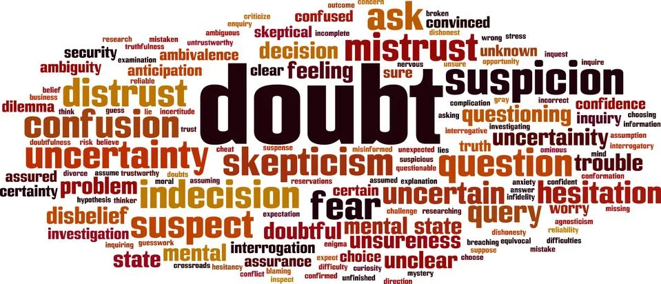 Doubt word cloud Stock Illustration