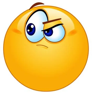 Doubtful emoticon Stock Illustration