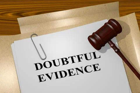 Doubtful Evidence concept Illustrazione stock