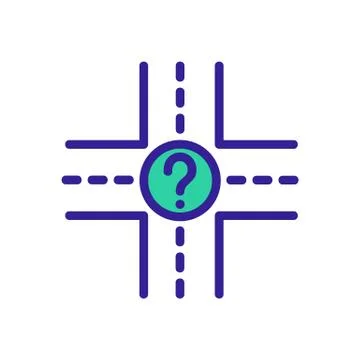 Doubts and thoughts of the icon vector. Isolated contour symbol illustration Stock Illustration