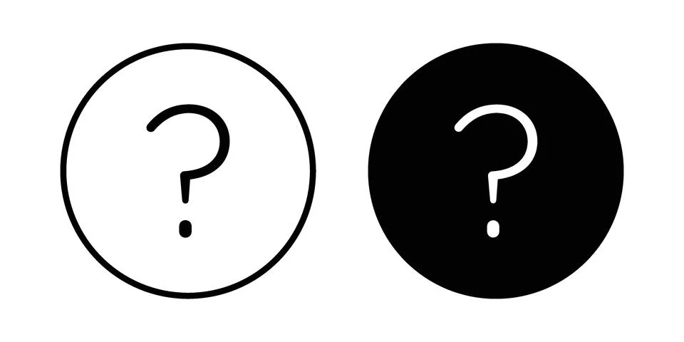 Doubts button icon or illustration vector symbols 스톡 일러스트