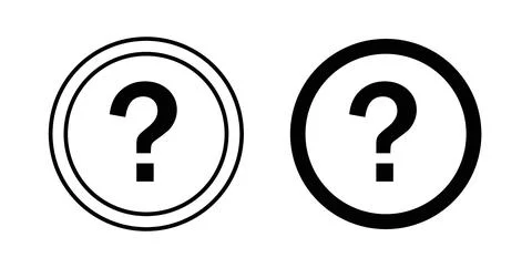 Doubts button icon symbol. Flat Vector illustration 스톡 일러스트