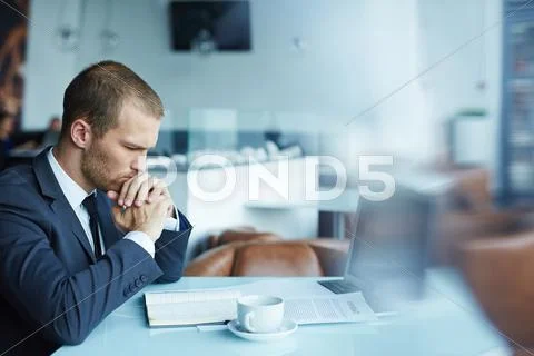 Doubts before signing Stock Photos