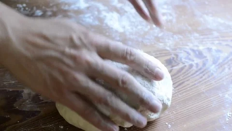Dough and hands close up Stock Footage 82530505