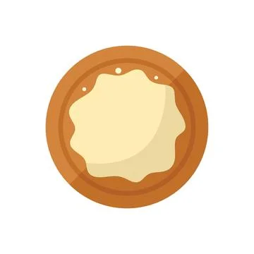 Dough bakery icon flat vector. Wheat cake Stock Illustration