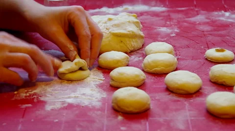 Dough for baking Stock Footage 32525751