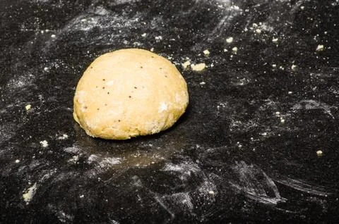 Dough ball ready to form Foto stock