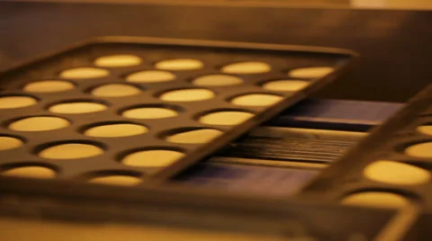 Dough for biscuits in the shape of Stock Footage 39420534